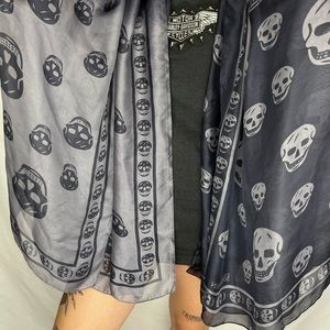 Alexander McQueen 100% Silk Skull Scarf